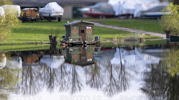 Boathouse on the Havel, Havelberg, Saxony-Anhalt, Germany, Europe