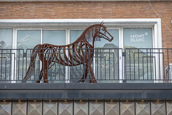 Horse artwork, Place Jean Bart, Dunkirk, France, Europe