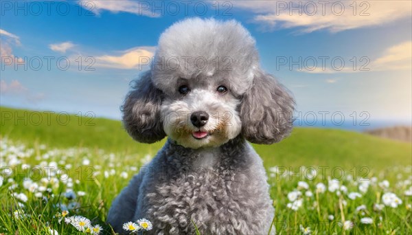 Ai generated, animals, mammals, dog, domestic dogs (Canis lupus familiaris), silver, silver-grey, grey