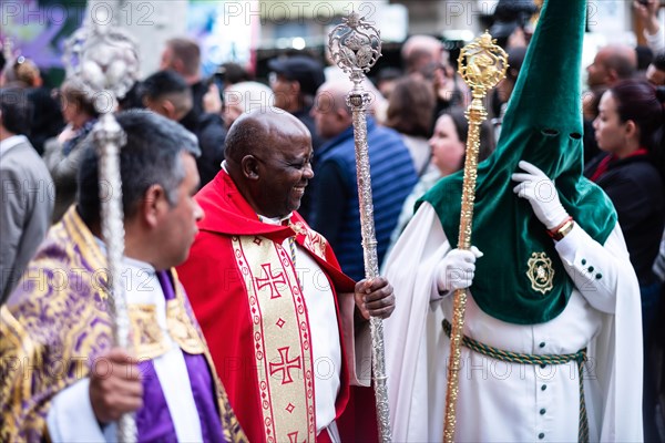 Good Friday procession in Barcelona, Spain, Europe