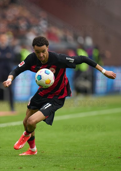 Bundesliga Eintracht Frankfurt-Union Berlin at Deutsche Bank Park in Frankfurt. Frankfurt's Hugo Ekitike. Frankfurt, Hesse, Germany, Europe