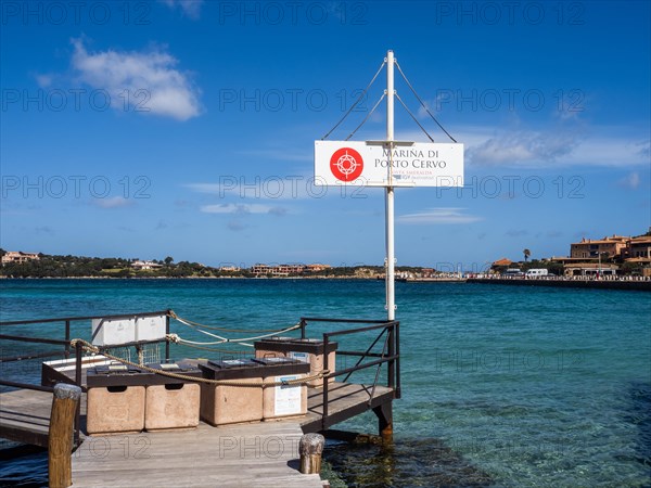 Boat mooring, Porto Cervo marina, Costa Smeralda, Sardinia, Italy, Europe