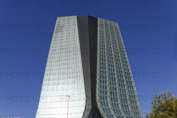 Marseille, CGA skyscraper, View of a skyscraper with glass front and bright blue sky, Marseille, Departement Bouches-du-Rhone, Provence-Alpes-Cote d'Azur region, France, Europe