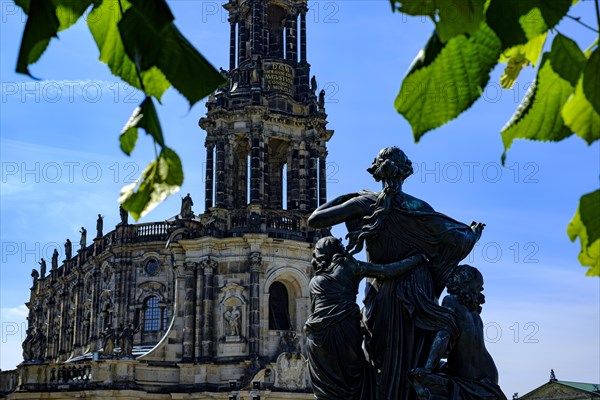 The Catholic Court Church, a baroque cathedral on Theatre Square between the Royal Palace and the Semper Opera House in the inner old town of Dresden, Saxony, Germany, Europe