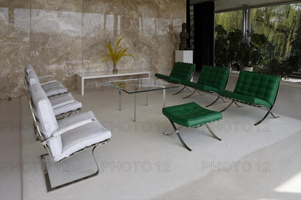 Interior view, living room, Villa Tugendhat (architect Ludwig Mies van der Rohe, UNESCO World Heritage List), Brno, Jihomoravsky kraj, Czech Republic, Europe