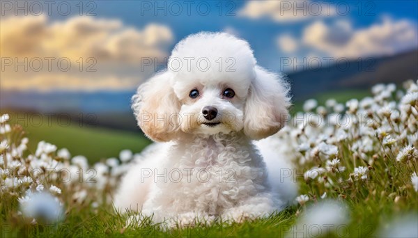 Ai generated, animals, mammals, dog, domestic dogs (Canis lupus familiaris), white, white