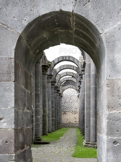 Arnsburg Abbey, ruins of the Romanesque abbey church, Lich. Hesse, Germany, Europe