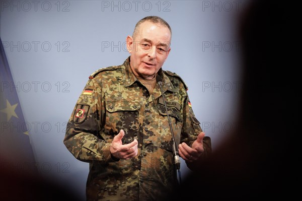 General Carsten Breuer, Inspector General of the Bundeswehr, at a press conference on the structural reform of the Bundeswehr in Berlin, 4 April 2024