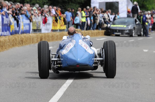 Rear view of a historic racing car on a race track, SOLITUDE REVIVAL 2011, Stuttgart, Baden-Wuerttemberg, Germany, Europe
