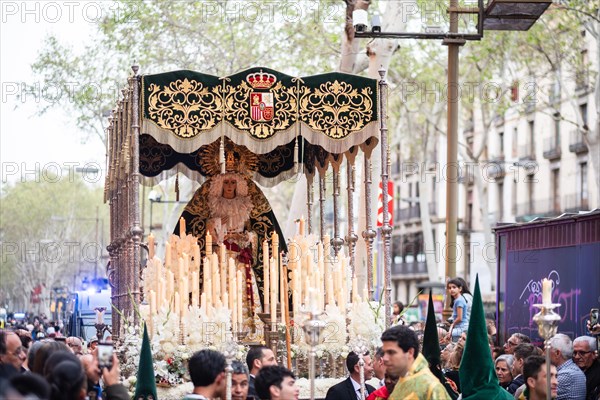 Good Friday procession in Barcelona, Spain, Europe