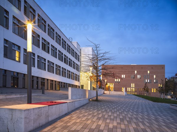 Steintorcampus of the Martin Luther University Halle-Wittenberg in the evening, Halle (Saale), Saxony-Anhalt, Germany, Europe