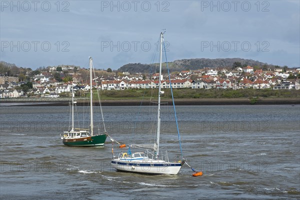 Boats, Conwy River, Deganwy, Conwy, Wales, Great Britain