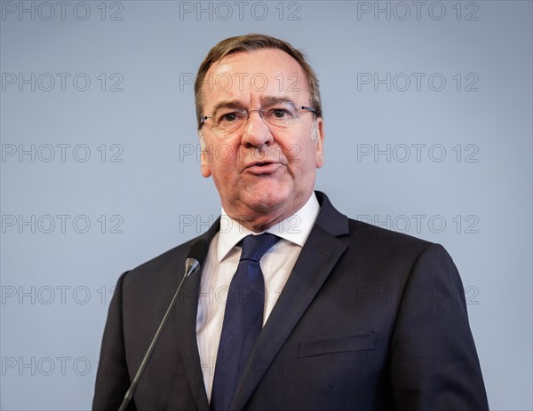 Boris Pistorius, Federal Minister of Defence, at a press conference on the structural reform of the Bundeswehr in Berlin, 4 April 2024