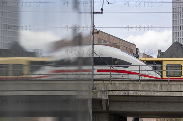 An ICE and a DB S-Bahn train in Berlin, 05/04/2024