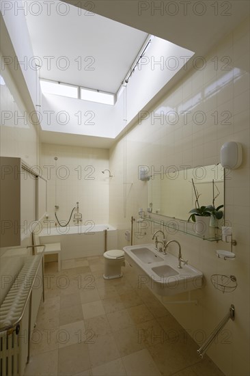 Interior view, parents' bathroom, Villa Tugendhat (architect Ludwig Mies van der Rohe, UNESCO World Heritage List), Brno, Jihomoravsky kraj, Czech Republic, Europe