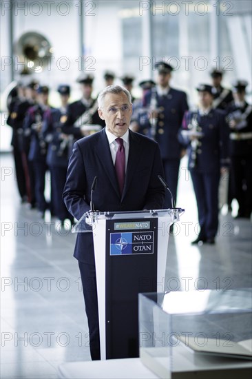 Jens Stoltenberg, Secretary General of the North Atlantic Council, photographed during the ceremony to mark the 75th anniversary of the signing of the founding document of the North Atlantic Treaty. Brussels, 04.04.2024. Photographed on behalf of the Federal Foreign Office