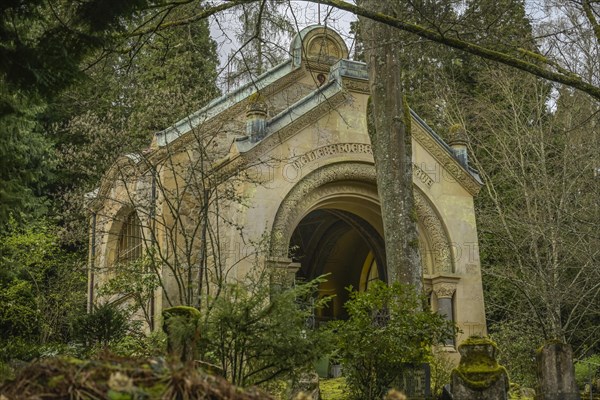 Neromanic columbarium with urn graves, North Cemetery, Wiesbaden, Hesse, Germany, Europe