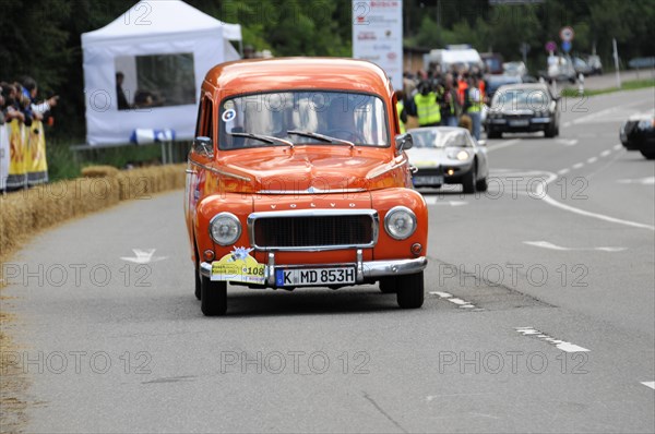An orange Ford Thames van at a classic car rally, SOLITUDE REVIVAL 2011, Stuttgart, Baden-Wuerttemberg, Germany, Europe