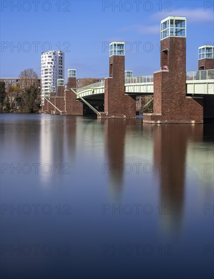 Long exposure, Wasserstadtbruecke, Berlin-Spandau, Germany, Europe