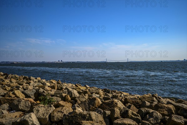 Views on New York Harbor, Manhattan and Statue of Liberty from the Liberty State Park, Jersey City, NJ, USA, USA, North America