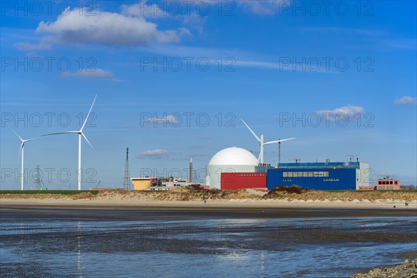 Borssele Nuclear Power Station with pressurised water reactor (PWR), only nuclear power plant for electricity production in the Netherlands at Zeeland