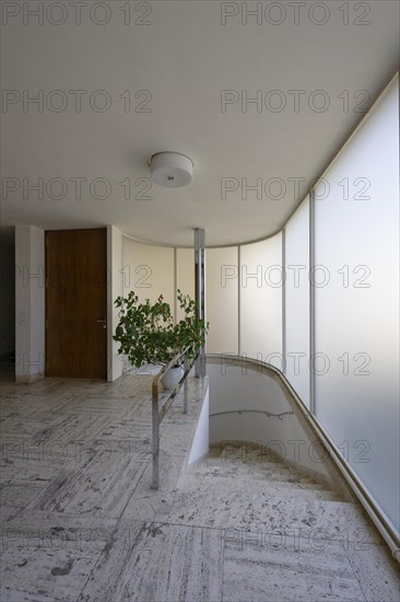 Interior view, staircase, hall, Villa Tugendhat (architect Ludwig Mies van der Rohe, UNESCO World Heritage List), Brno, Jihomoravsky kraj, Czech Republic, Europe