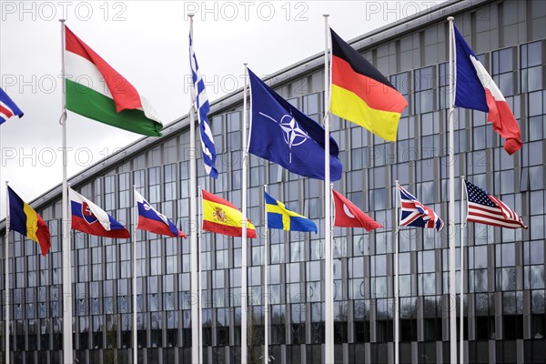 Symbolic image at the meeting of NATO foreign ministers. Brussels, 03.04.2024. Photographed on behalf of the Federal Foreign Office