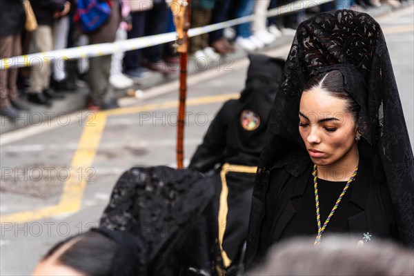 Good Friday procession in Barcelona, Spain, Europe