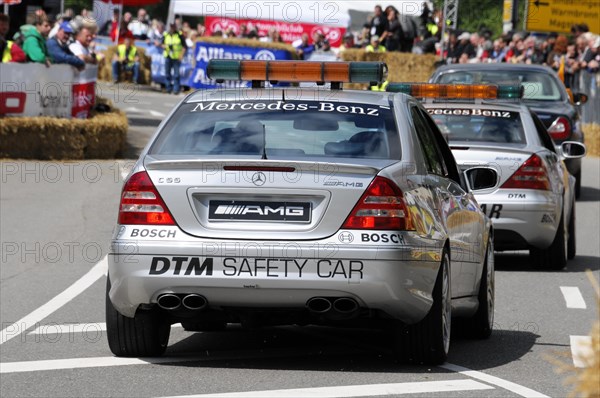 The rear of a Mercedes-Benz C55 AMG Safety Car with DTM logo on a race track, SOLITUDE REVIVAL 2011, Stuttgart, Baden-Wuerttemberg, Germany, Europe