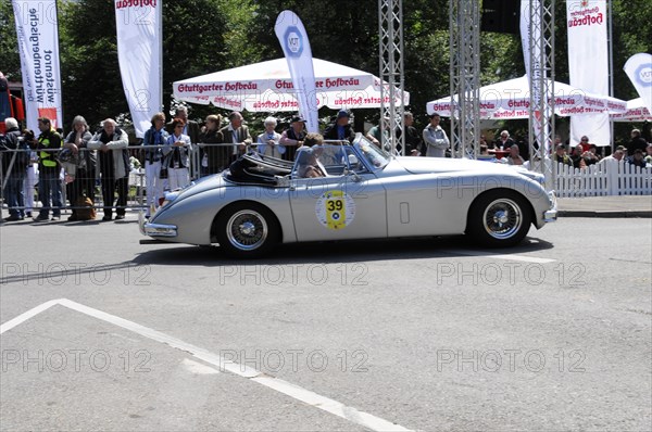 A classic convertible takes part in a classic car race, SOLITUDE REVIVAL 2011, Stuttgart, Baden-Wuerttemberg, Germany, Europe