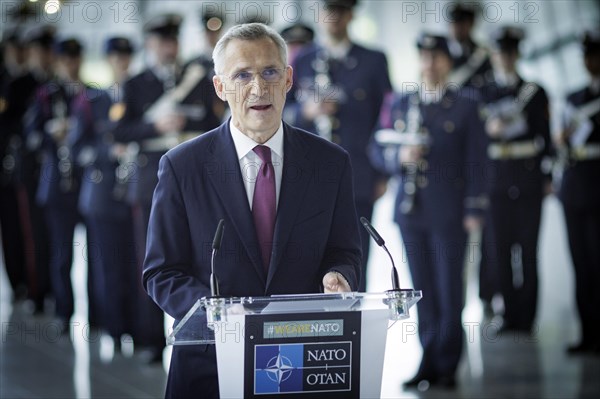 Jens Stoltenberg, Secretary General of the North Atlantic Council, photographed during the ceremony to mark the 75th anniversary of the signing of the founding document of the North Atlantic Treaty. Brussels, 04.04.2024. Photographed on behalf of the Federal Foreign Office