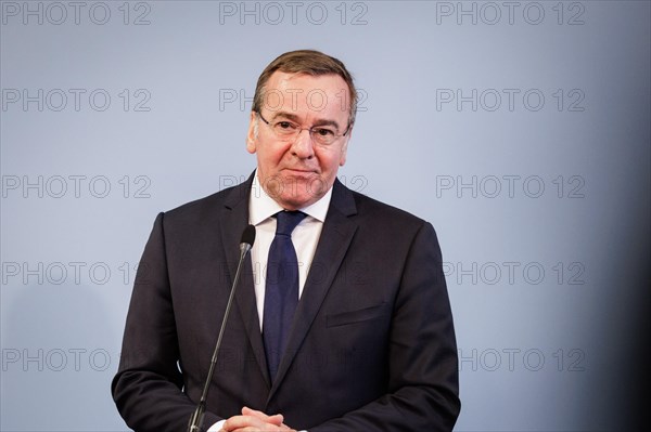 Boris Pistorius, Federal Minister of Defence, at a press conference on the structural reform of the Bundeswehr in Berlin, 4 April 2024