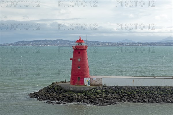 Lighthouse, harbour entrance, Dublin, Republic of Ireland