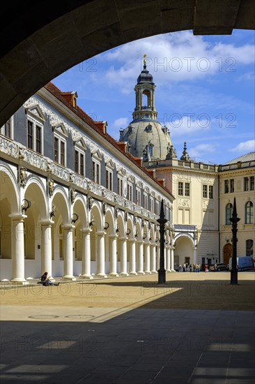 The Stallhof as part of the Residenzschloss in Dresden, Saxony, Germany, for editorial use only, Europe