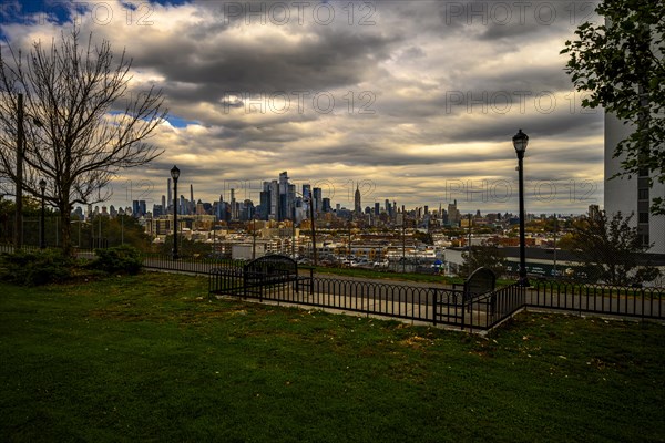 Views on New York Harbor, Manhattan and Statue of Liberty from the Liberty State Park, Jersey City, NJ, USA, USA, North America