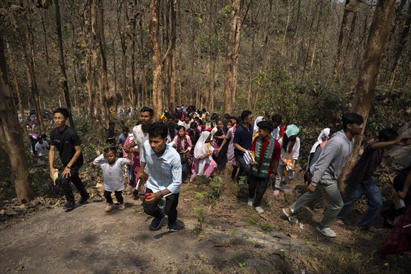 Christian devotees takes part in a perform to re-enactment of the crucifixion of Jesus Christ during a procession on Good Friday, on March 29, 2024 in Guwahati, Assam, India. Good Friday is a Christian holiday commemorating the crucifixion of Jesus Christ and his death at Calvary