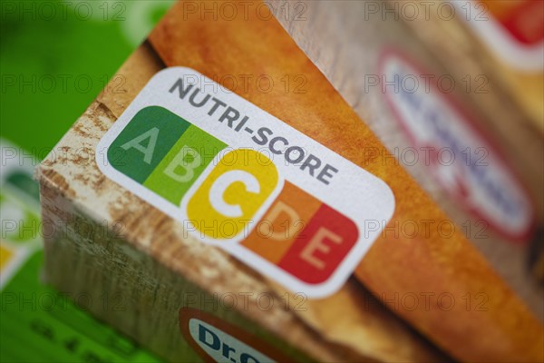 NUTRI-SCORE label, nutrition labelling system, food traffic light, Baden-Wuerttemberg, Germany, Europe