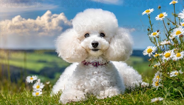 Ai generated, animals, mammals, dog, domestic dogs (Canis lupus familiaris), white, white