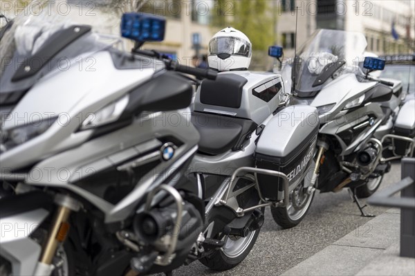 Motorcycles of the military police of the military police in Berlin, 05.04.2024