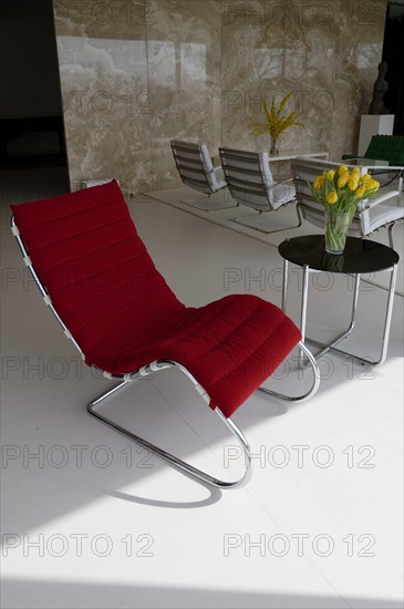 Interior view, living room, Villa Tugendhat (architect Ludwig Mies van der Rohe, UNESCO World Heritage List), Brno, Jihomoravsky kraj, Czech Republic, Europe