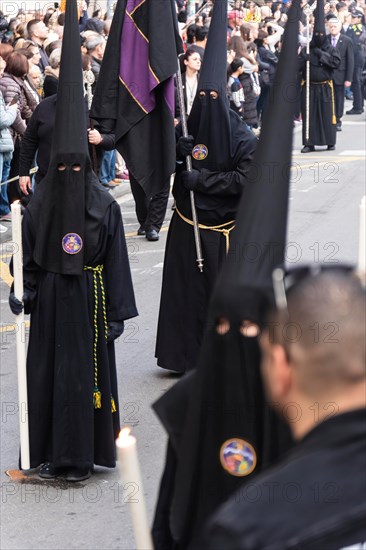 Good Friday procession in Barcelona, Spain, Europe