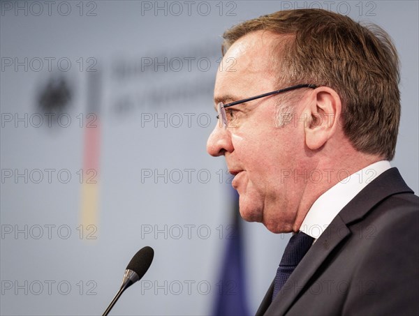 Boris Pistorius, Federal Minister of Defence, at a press conference on the structural reform of the Bundeswehr in Berlin, 4 April 2024