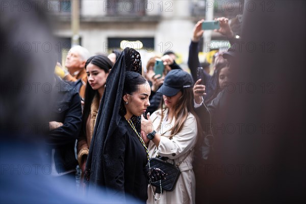 Good Friday procession in Barcelona, Spain, Europe