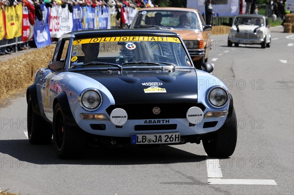 A classic Fiat Abarth in a car race on the road, SOLITUDE REVIVAL 2011, Stuttgart, Baden-Wuerttemberg, Germany, Europe