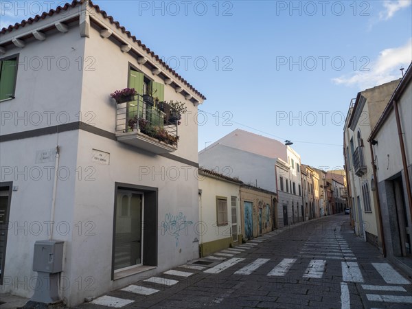 Narrow alley, Olbia, Sardinia, Italy, Europe