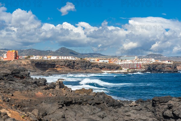 View of the beach from Bufadero de La Garita (Telde), Gran Canaria, Canary Islands