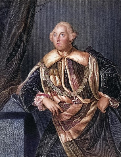 John Russell, 4th Duke of Bedford, 1710-1771, a British nobleman and politician, Historical, digitally restored reproduction from a 19th century original, Record date not stated