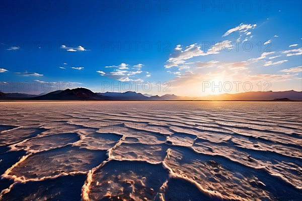 Heatwaves distorting the horizon in the lut desert, AI generated