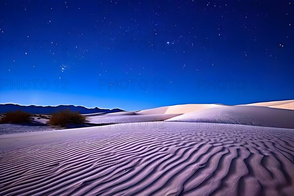 Gypsum dunes of white sands national park, AI generated