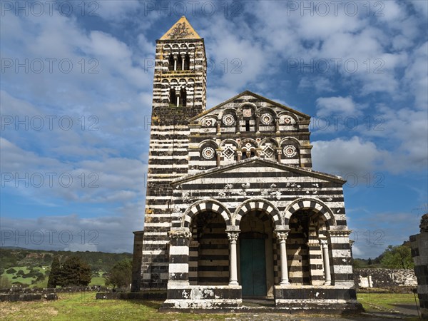 Abbey church Santissima Trinita di Saccargia of the destroyed Camaldolese monastery, near Codrongianos, Province of Sassari, Sardinia, Italy, Europe